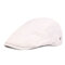 Line Cotton Stripe Adjustable Beret Solid Color Golf Cap Newsboy Flat Cap Ivy Irish Retro Hat - White