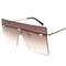 Women and Man Square Glasses Fashion Solid Color Gradient Transparent Sunglasses - #05