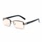 Reading Glasses Perforated Half Frame Brown White Crystal Reading Glasses Personal  Eye Care - 01
