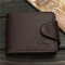 Men Women Business Casual PU Leather Hasp Card Holders Wallet Purses - Coffee
