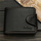 Men Women Business Casual PU Leather Hasp Card Holders Wallet Purses - Black