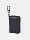 Men Genuine Leather Car Key Case Multifunctional Waist Storage Bag Wallet - Black