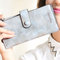 Women PU Leather Ultrathin Wallet Purse Business Card Holders - Blue