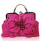 Rose Flower Women Handbag Cosmetic Bag - Rose Red