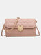 Women Heart-shaped Sewing Thread Chains Crossbody Bag Handbag Satchel Bag - Pink