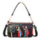 Women Bohemian Print Crossbody Bags Large Capacity Handbags - Black + Blue
