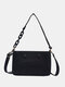 Women Chain Alligator Pattern Prints Shoulder Bag Handbag - Black