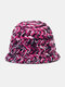 Unisex Coarse Knitted Mixed Color Hand-knit Dome Warmth All-match Beanie Hat - Purple
