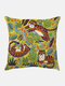 1PC Linen Three Tigers Sofa Bedside Car Chair Throw Pillow Cover Decorative Cushion Cover - #02