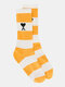 Unisex Cotton Stripes And Poker Love Letter Spades A Jacquard All-match Breathable Socks - Yellow