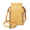 DREAME Women Solid Phone Bag 6 Card Holder Crossbody Bag - Yellow
