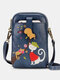 Women Crossbody Bag Cat Pattern Handbag - Dark Blue