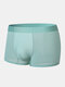 Men Ultrathin Ice Silk Fine Mesh Solid Breathable Soft Cozy Boxers Briefs - Green