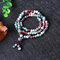 Retro Handmade Ceramic Beads Bracelet Multilayer Wrap Buddhism Bracelet for Women Men - #3