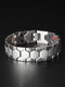 Trendy Luxury Detachable Magnet Hexagon Shape Alloy Bracelets - Silver