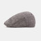 Men's Forward Hat Simple Cap Cotton Beret - Gray