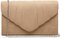 Joseko Ladies Elegant Folding View Design Party Clutch Convertible Strap Envelope Bag - Brown