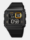 4 cores Silicone relógios esportivos com mostrador retângulo inteligente Relógios luminosos multifuncionais digitais - Ouro