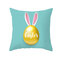 Easter Pillowcase Rabbit Egg Print Cushion Cover - 9