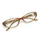 Women Transparent PC Frame Flower Pattern Light Anti-Fall Comfortable Presbyopic Glasses - Leopard