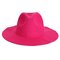 Vintage Women Wool Bowler Trilby Cap Wide Brim Ribbon Fedora Jazz Hat  - Rose Red
