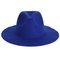 Vintage Women Wool Bowler Trilby Cap Wide Brim Ribbon Fedora Jazz Hat  - Royal Blue