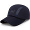 Men Breathable Quick-drying Mesh Baseball Cap Comfortable Outdoor Casual Net Sun Hat - Deep Blue