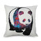 Watercolor Panda Printing Linen Cotton Cushion Cover Home Sofa Car Cushion Cover Pillowcases - #5