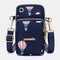 Women Waterproof Headphone Plug Phone Bag Crossbody Bag - Blue 1#
