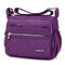 Nylon Waterproof Light Weight Crossbody Bag For Women - Purple