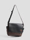Menico Men Artificial Leather Vintage Large Capacity Crossbody Bag Durable Adjustable Strap Messenger Bag - Coffee