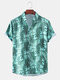 Mens Tropical Print Casual Holiday Hawaiian Shirt - #02