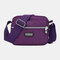 Women Nylon Waterproof Multi-pocket Casual Crossbody Bag Shoulder Bag - Purple1