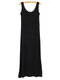 Solid Color Modal Casual Sleeveless Beach Dress - Black