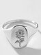 Vintage Stylish Alloy Sunflower Pattern Wedding Party Ring - Silver