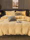 3PCS/4PCs Brief Solid Color Bedding Sets Bedspread Quilt Cover Pillowcase - #04