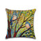 ألوان مائية مطبوعة الطيور الغابات الكتان القطن غطاء الوسادة المنزل أريكة ديكور فني مقعد رمي المخدة - #4