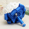 22 Heads Roses Crystal Artificial Flower Home Wedding Bride Bouquet Party Decoration - Deep Blue