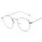 Lady Metal Big Frame Elastic Leg Simulation Pearl Accessory Comfortable Fashion Clear Lens Glasses - 1