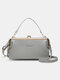 Women PU Leather Multifunction Money Clip Card Case Phone Bag Crossbody Bag Satchel Bag - Gray