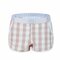 Men Comfy 100%Cotton Liner Pouch Boxer Trunks Elastic Belt Daily Life Arrow Pants Shorts - Red & White