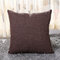 Solid Soft Cotton Linen Pillow Case Waist Cushion Cover Bags Home Car Decor - Coffee