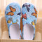 Women Casual Beach Breathable Hollow Soft Butterfly Backless Slippers - Blue