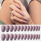 24Pcs/Box Full Cover Frosted Ballet Nail Tips Almond Press On Nails Wearable Fake Nail with Glue - 2