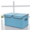 Large Double Cover Clothes Separate Storage Box Toy Storage Case Underwear Container - Blue