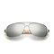 पुरुष महिला बांस पैर धातु फ्रेम रेट्रो धूप का चश्मा आउटडोर तह बड़े फ्रेम काले चश्मे - # 06