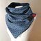 Women Casual All-match Dots Thick Warmth Shawl Printed Scarf - Blue