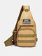 Men's Canvas Outdoor Sports Multifunctional Camouflage Messenger Bag Shoulder Bag - Khaki