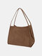 Women Canvas Large Capacity Handbag Shoulder Bag Tote - Brown