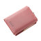 Women Trifold PU Solid Multi-Function Wallet Concise 7 Card Slot Holder Coin Purse - Pink 2